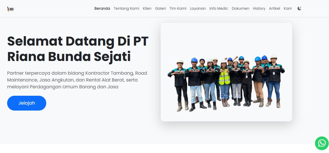 Website Company Profile PT Riana Bunda Sejati